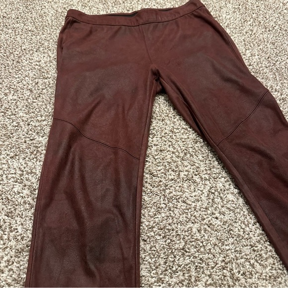 Free People Pull On Vegan Suede Like Legging Burgundy Skinny Pant, Size 29 - Picture 6 of 14
